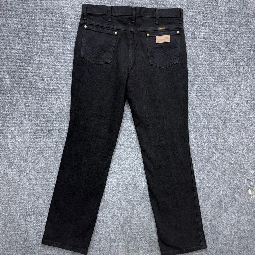Wrangler 936Wbk Cowboy Cut black straight leg jeans men's size 34 34x32 western